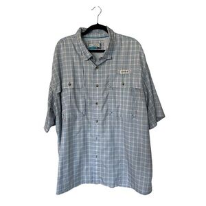 Magellan Men’s MagWick Short Sleeve Fish Gear Button Up Plaid Shirt Sz 2XL GUC